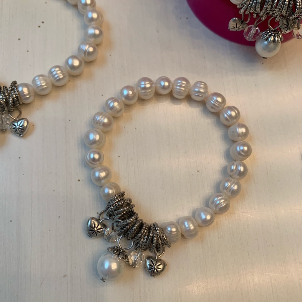 Freshwater Pearl Charm Bracelet